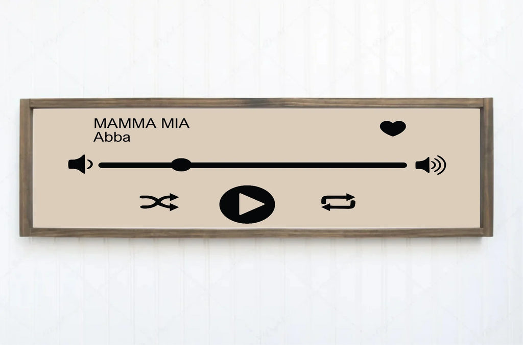 Personalised Music Player Print | Panoramic Sign | 16"x5" - Larosier Prints