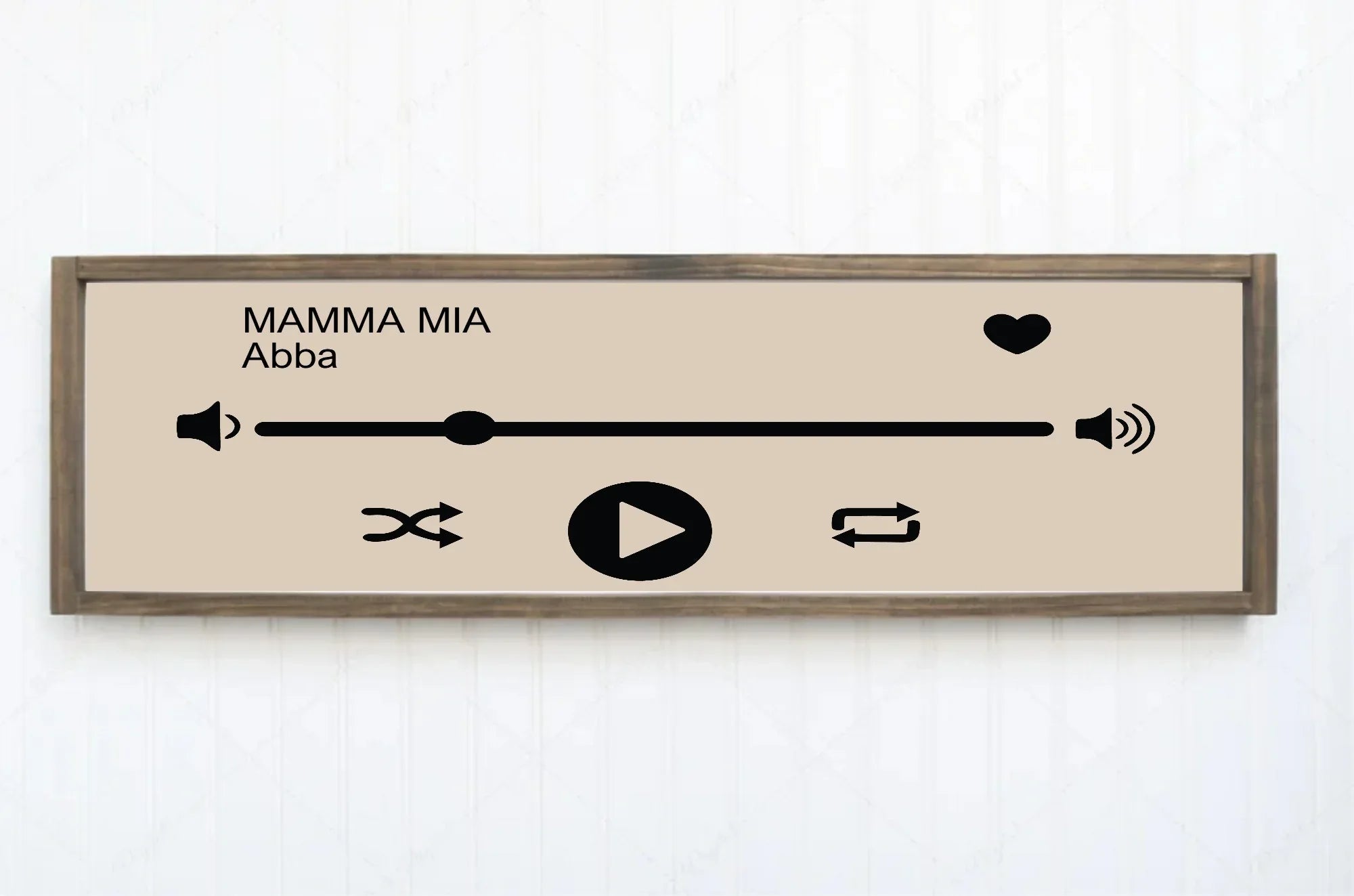 Personalised Music Player Print | Panoramic Sign | 16"x5" - Larosier Prints