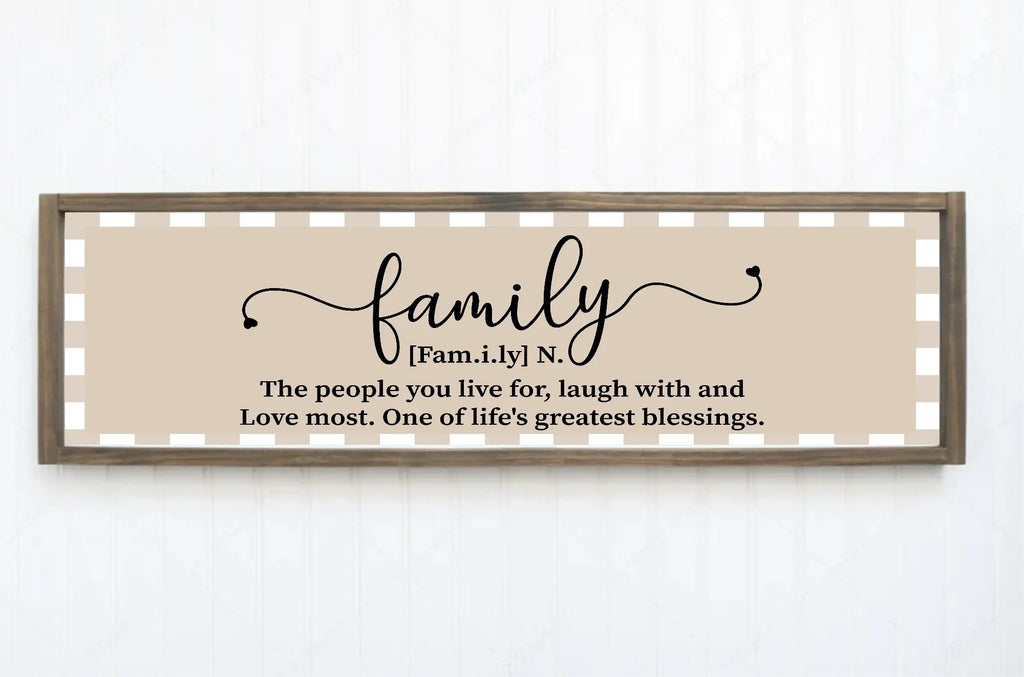Family Definition Print | Panoramic Sign | 16"x5" - Larosier Prints