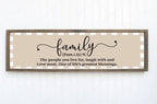 Family Definition Print | Panoramic Sign | 16"x5" - Larosier Prints