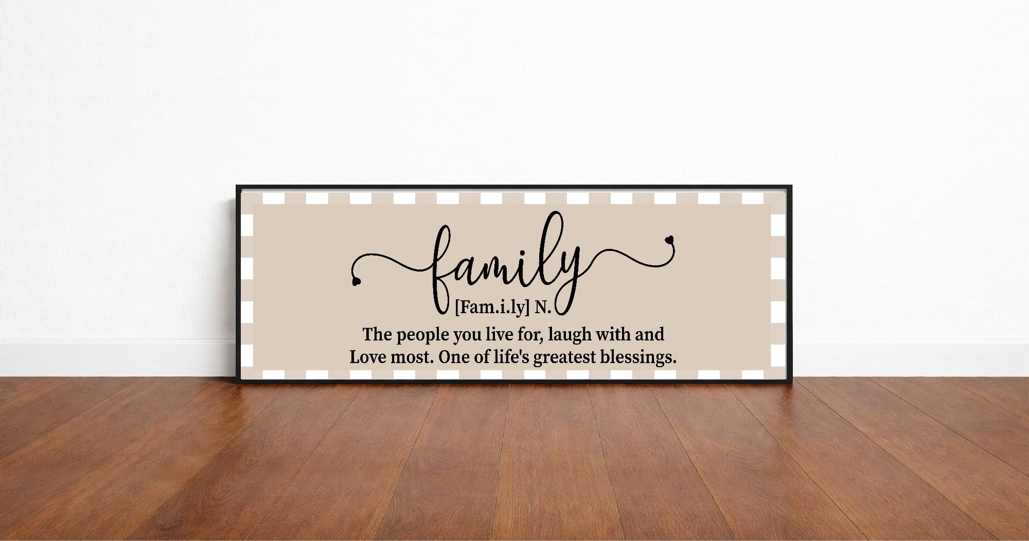 Family Definition Print | Panoramic Sign | 16"x5"