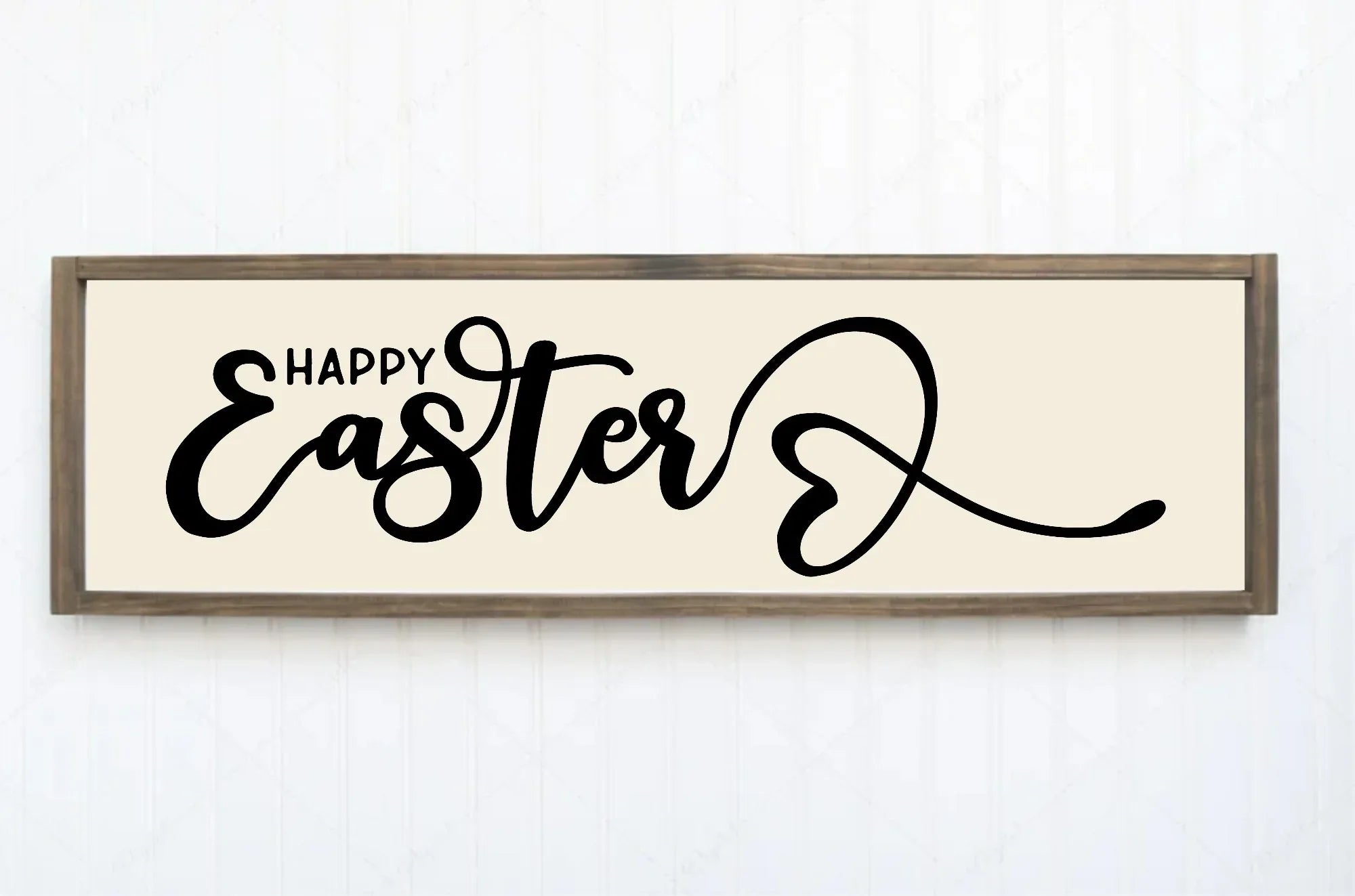 Happy Easter Print | Panoramic Sign | 16"x5" - Larosier Prints