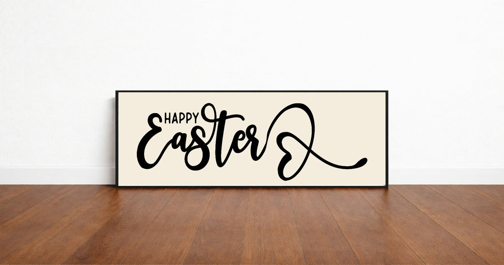 Happy Easter Print | Panoramic Sign | 16"x5"