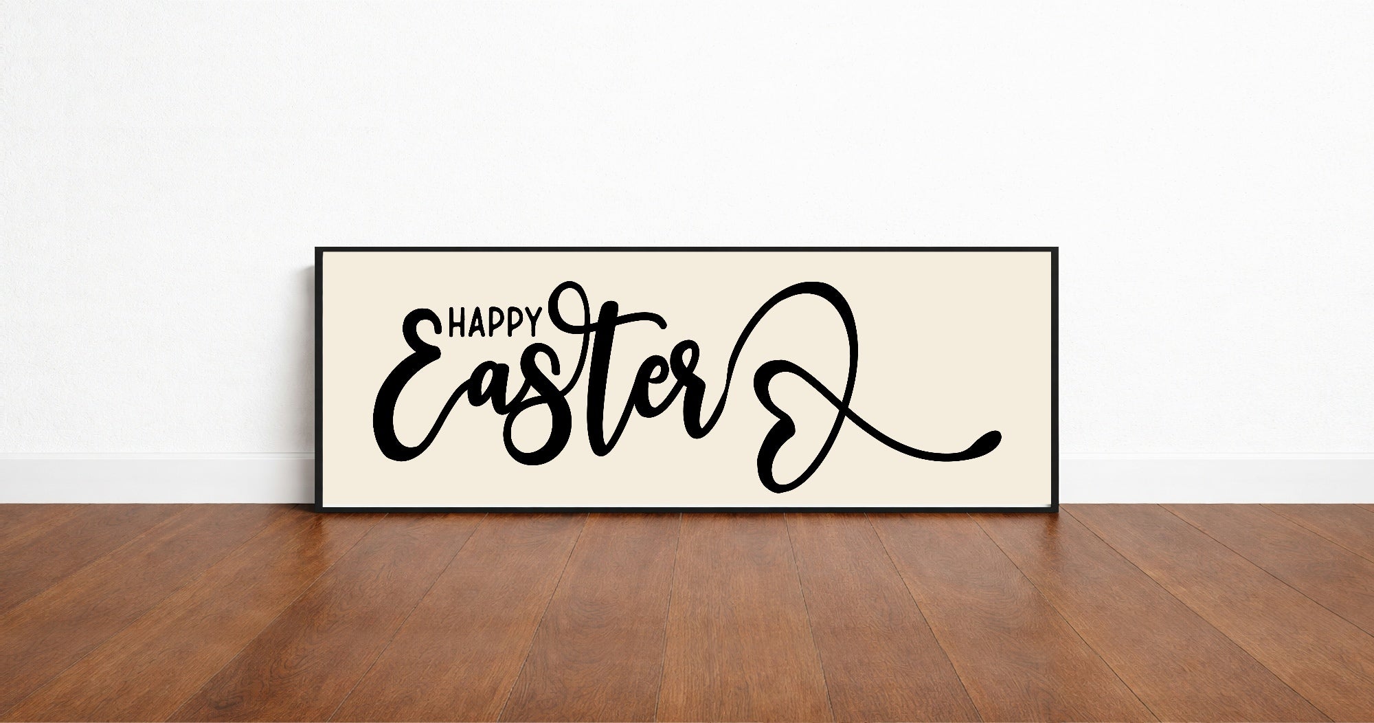 Happy Easter Print | Panoramic Sign | 16"x5"