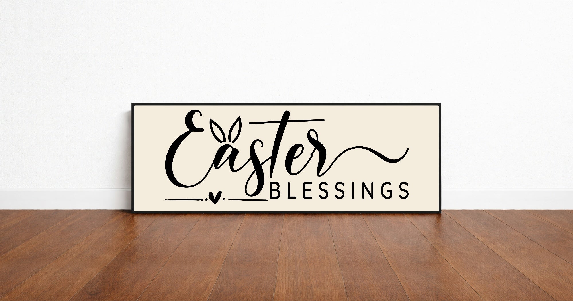 Easter Blessings Print | Panoramic Sign | 16"x5"