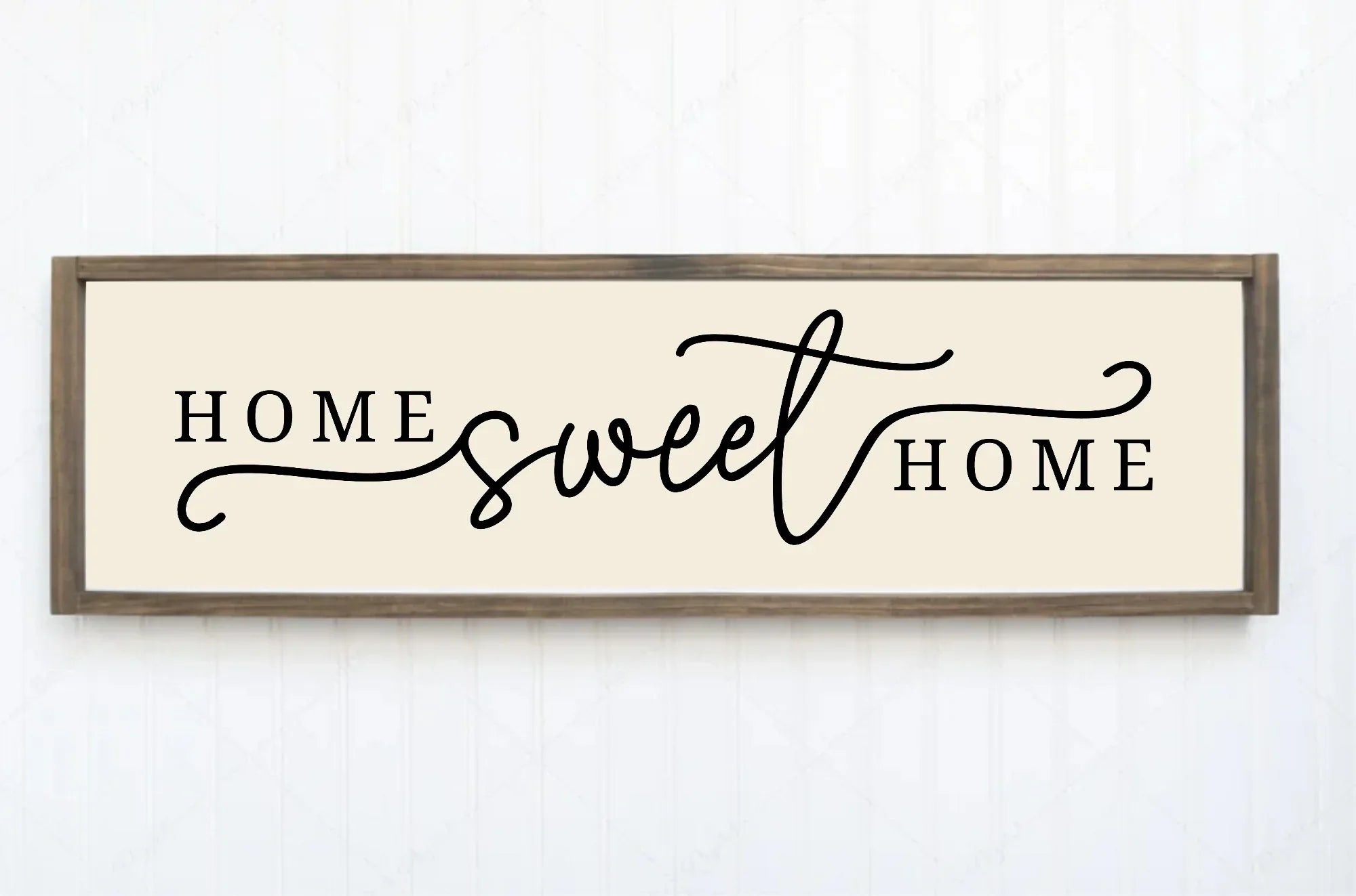 Home Sweet Home Print | Panoramic Sign | 16"x5" - Larosier Prints