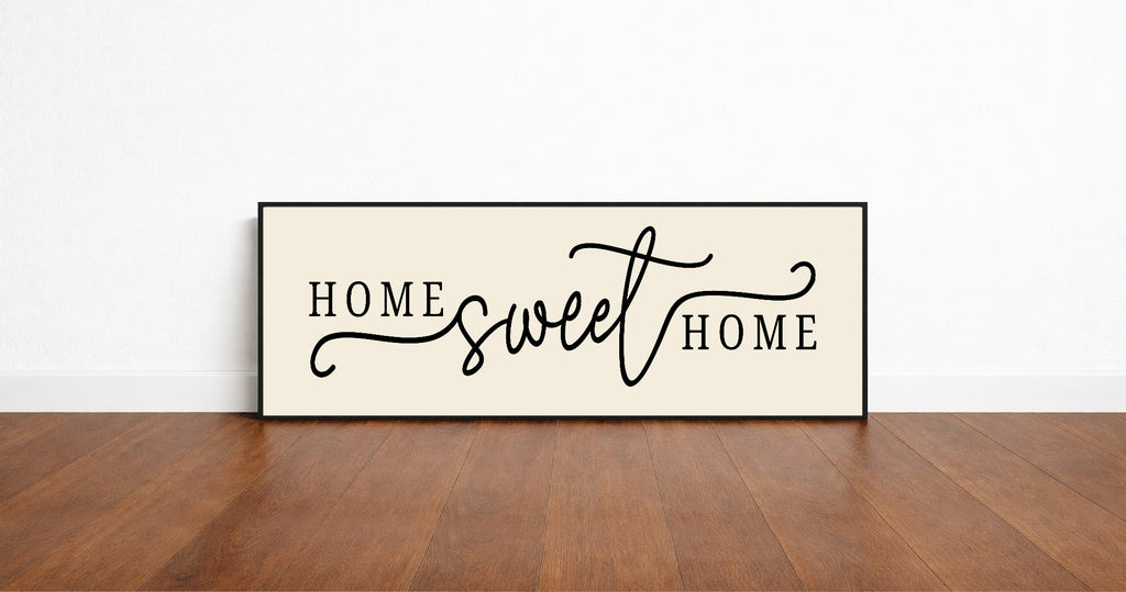 Home Sweet Home Print | Panoramic Sign | 16"x5"