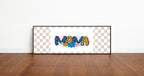 Mama Checkered Print | Mother's Day | Panoramic Sign | 16"x5"