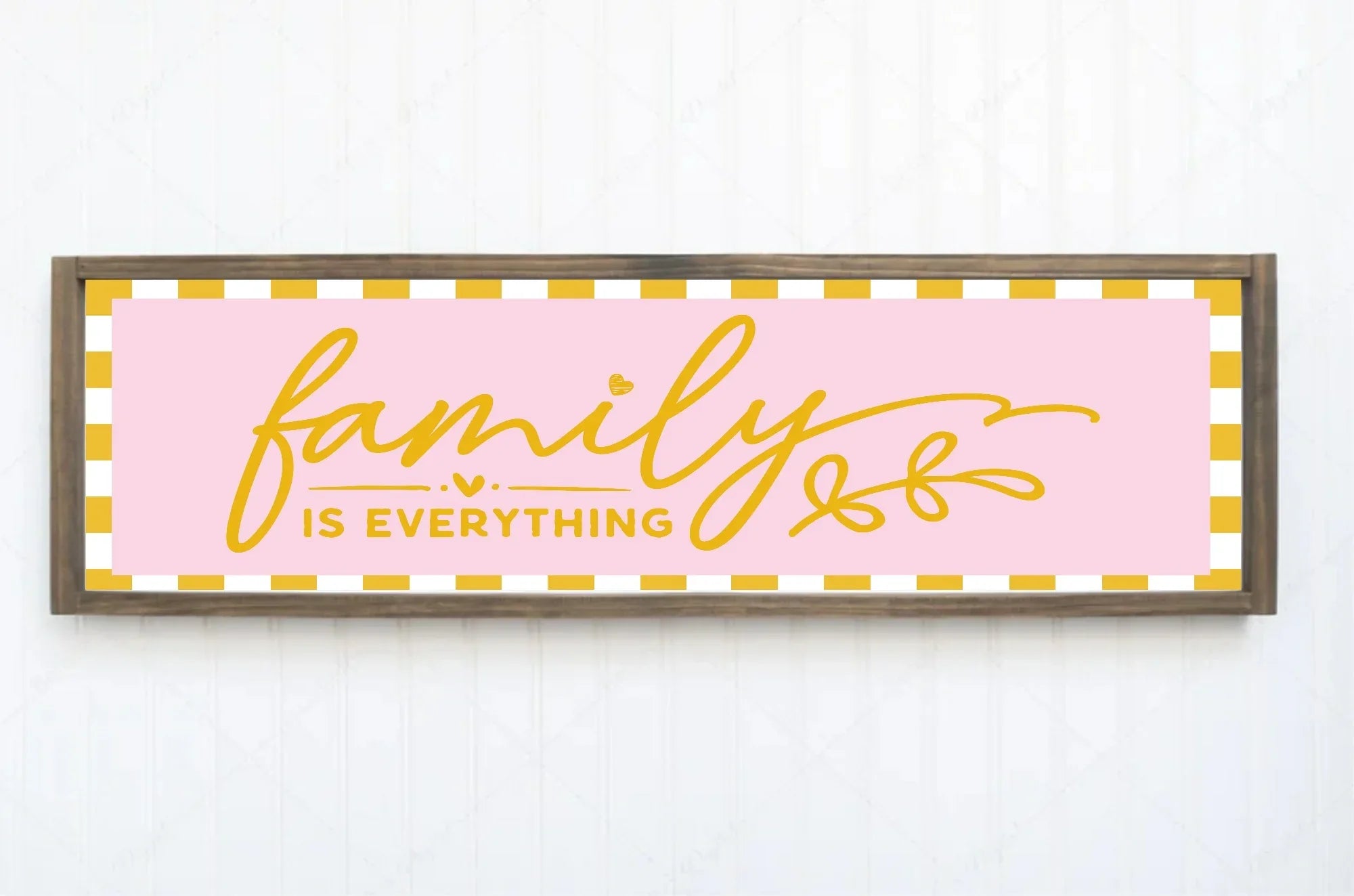 Family Is Everything Print | Panoramic Sign | 16"x5" - Larosier Prints