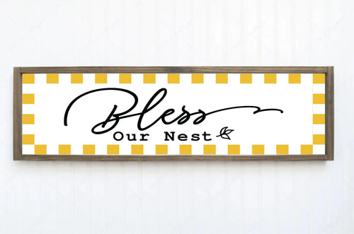 Bless Our Nest Print | Panoramic Sign | 16"x5" - Larosier Prints