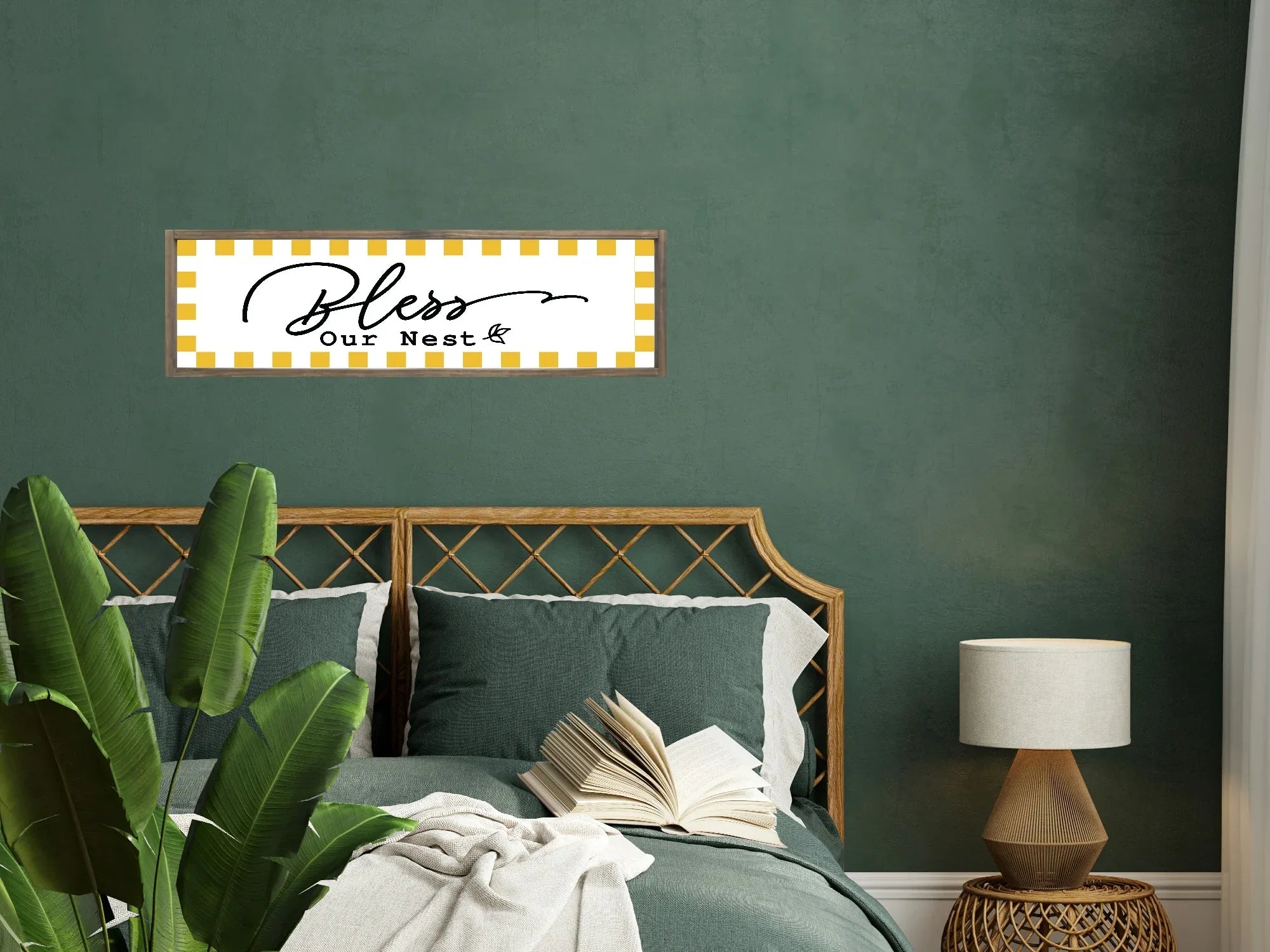 Bless Our Nest Print | Panoramic Sign | 16"x5" - Larosier Prints