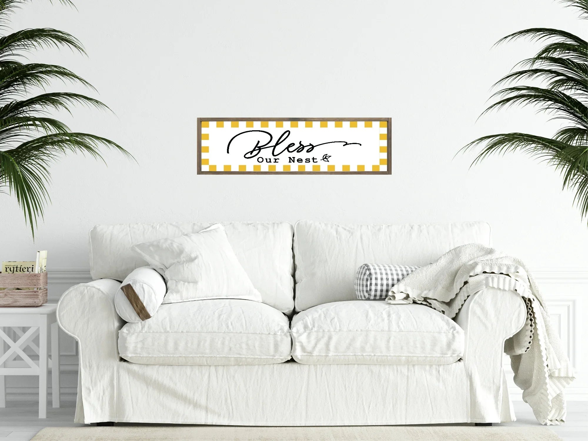 Bless Our Nest Print | Panoramic Sign | 16"x5" - Larosier Prints