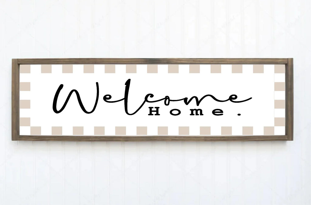 Welcome Home Print | Panoramic Sign | 16"x5" - Larosier Prints