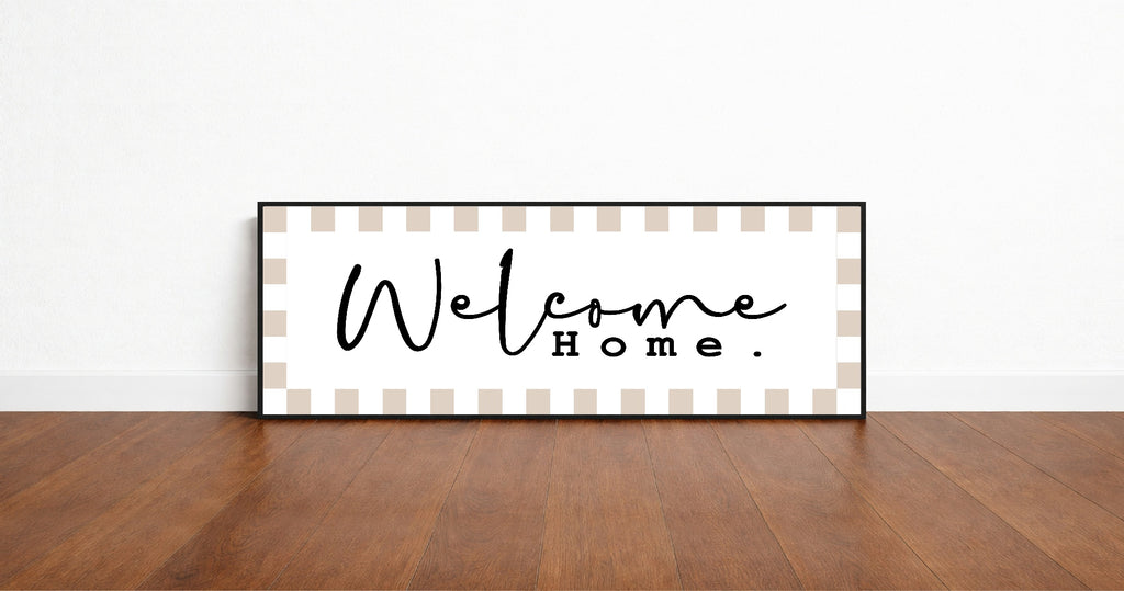 Welcome Home Print | Panoramic Sign | 16"x5"