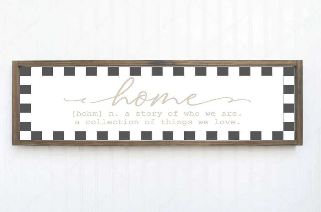 Home Definition Print | Panoramic Sign | 16"x5" - Larosier Prints