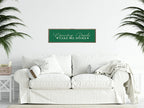 Country Roads Take Me Home Print | Green | Panoramic Sign | 16"x5" - Larosier Prints