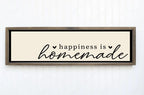 Happiness Is Homemade Print | Panoramic Sign | 16"x5" - Larosier Prints