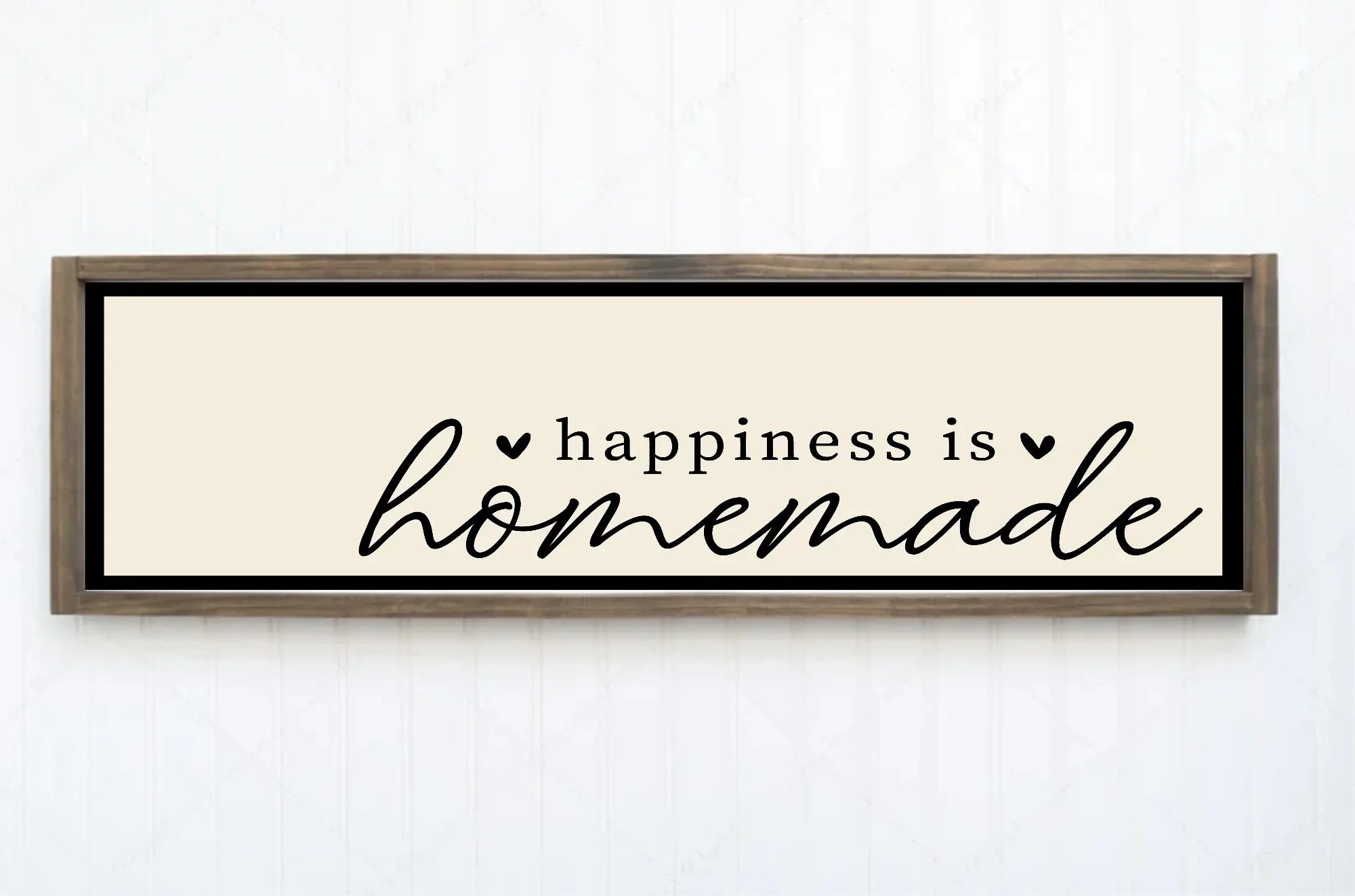 Happiness Is Homemade Print | Panoramic Sign | 16"x5" - Larosier Prints