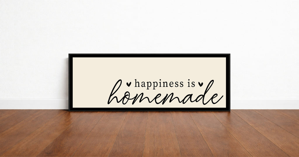 Happiness Is Homemade Print | Panoramic Sign | 16"x5"