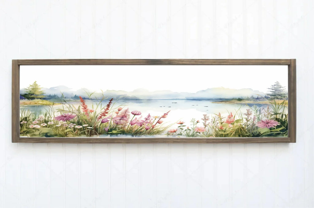 Lake Print | Panoramic Sign | 16"x5" - Larosier Prints