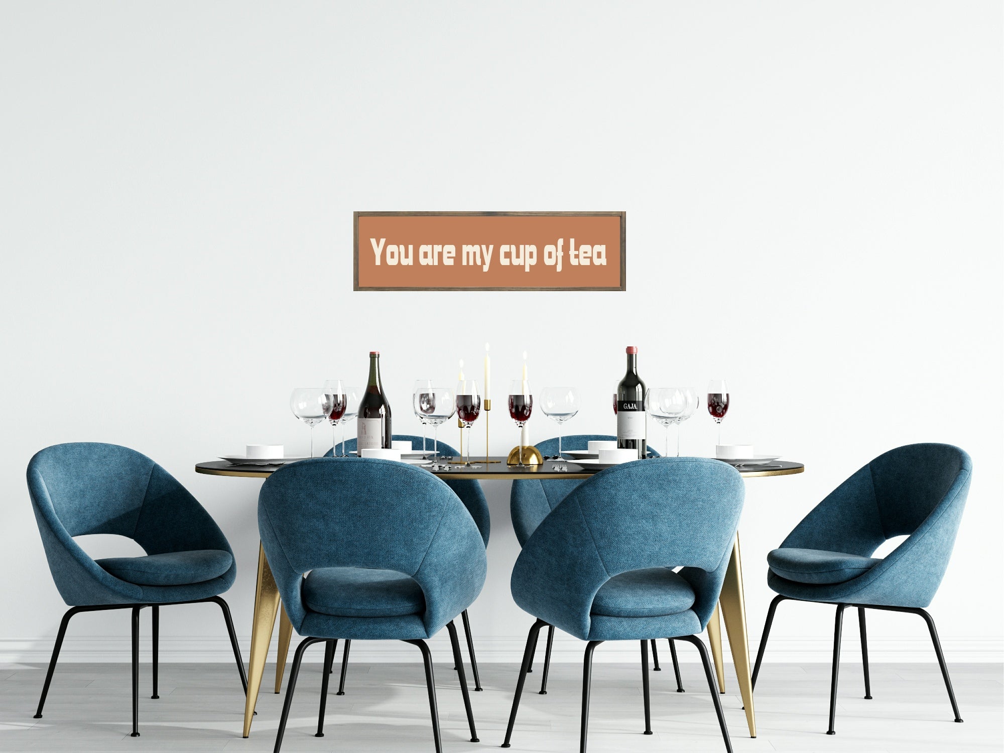 You Are My Cup Of Tea Print | Panoramic Kitchen Sign | Colour Options