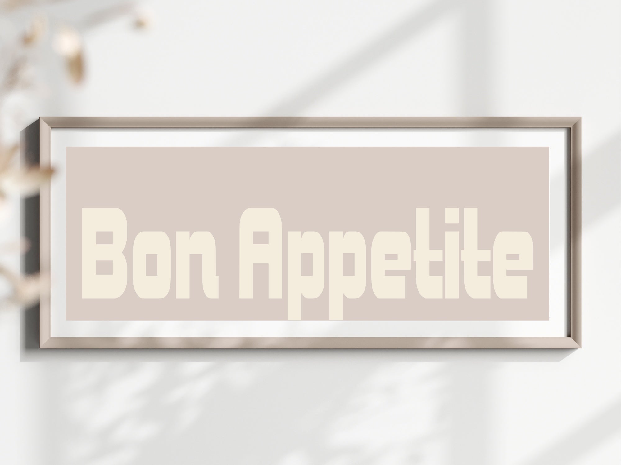 Bon Appetite Print | Panoramic Kitchen Sign | Colour Options