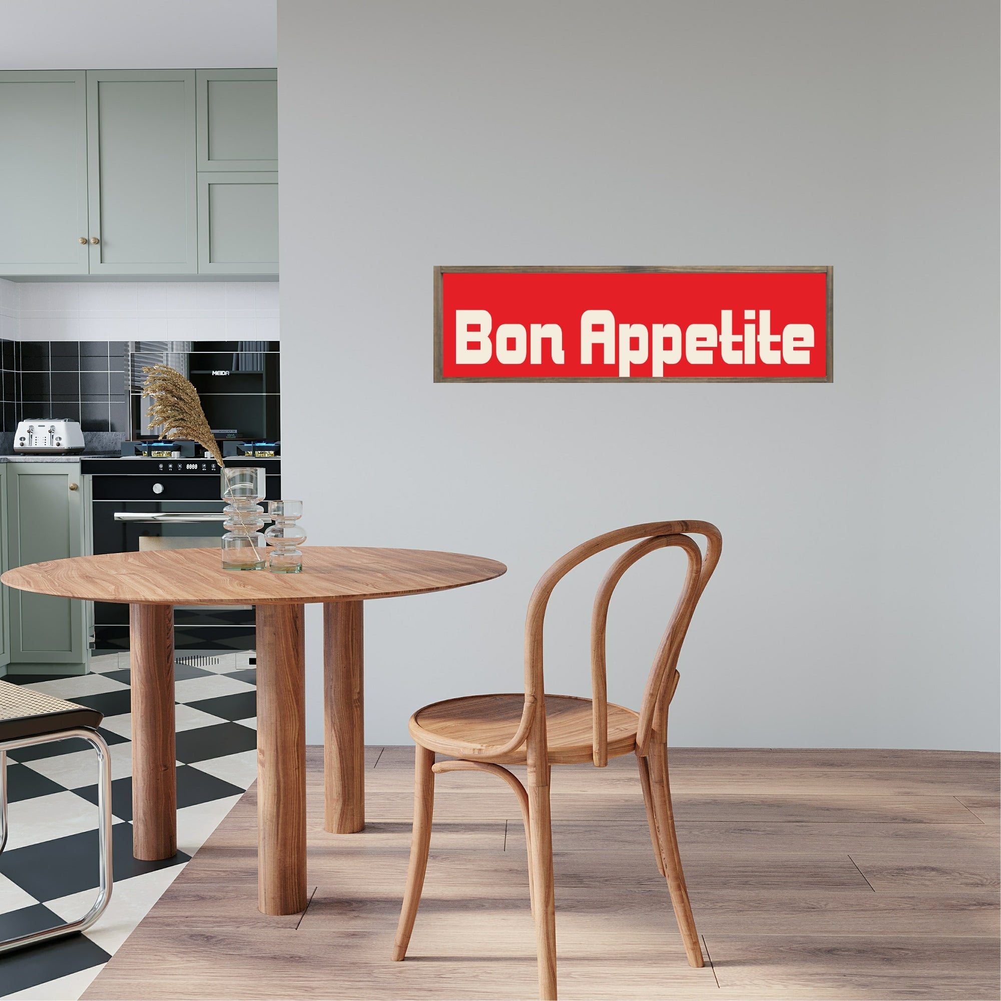 Bon Appetite Print | Panoramic Kitchen Sign | Colour Options