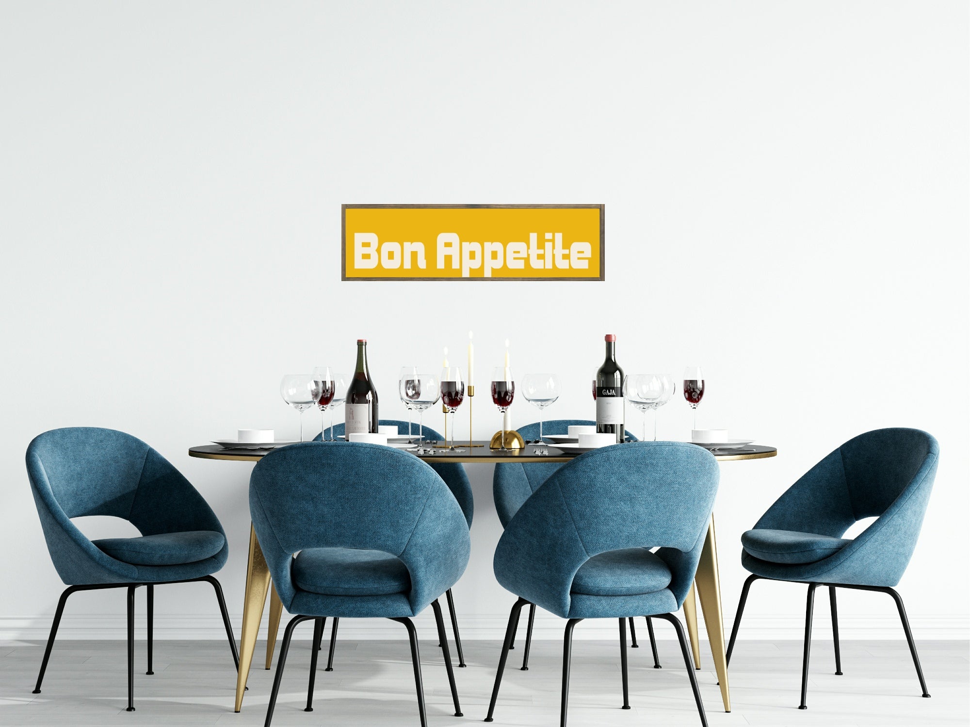 Bon Appetite Print | Panoramic Kitchen Sign | Colour Options