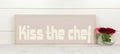 Kiss The Chef Print | Panoramic Kitchen Sign | Colour Options