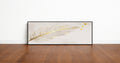 Gold Feather Panoramic Sign | 16"x5" Wall Art Print