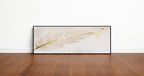 Gold Feather Panoramic Sign | 16"x5" Wall Art Print