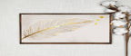 Gold Feather Panoramic Sign | 16"x5" Wall Art Print