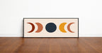 Moon Cycle Panoramic Sign | 16"x5" Wall Art Print