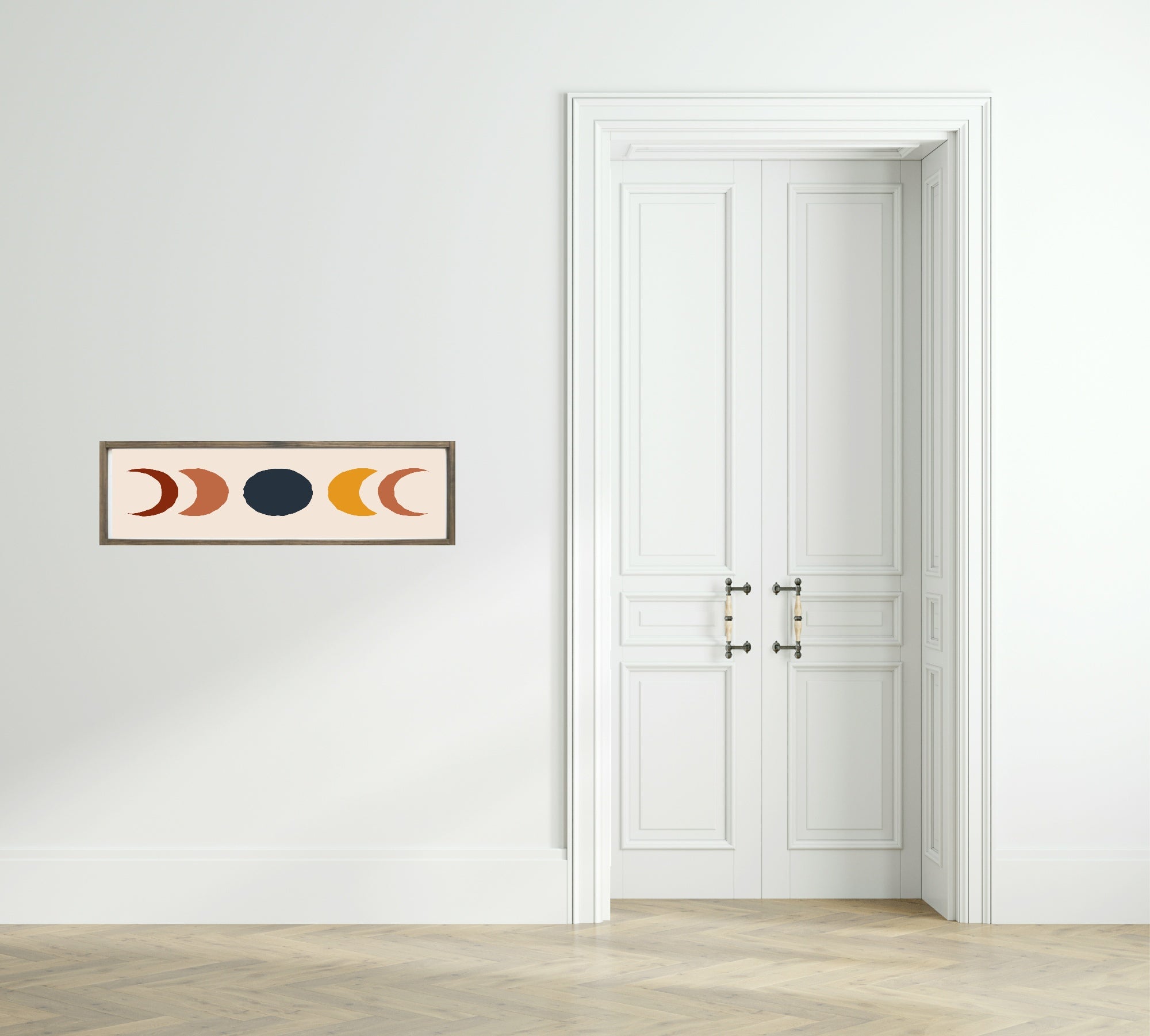 Moon Cycle Panoramic Sign | 16"x5" Wall Art Print