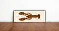 Leopard Print Lobster Panoramic Sign | 16"x5" Wall Art Print
