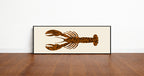 Leopard Print Lobster Panoramic Sign | 16"x5" Wall Art Print