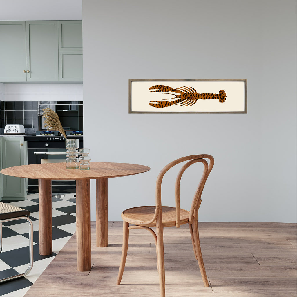 Leopard Print Lobster Panoramic Sign | 16"x5" Wall Art Print