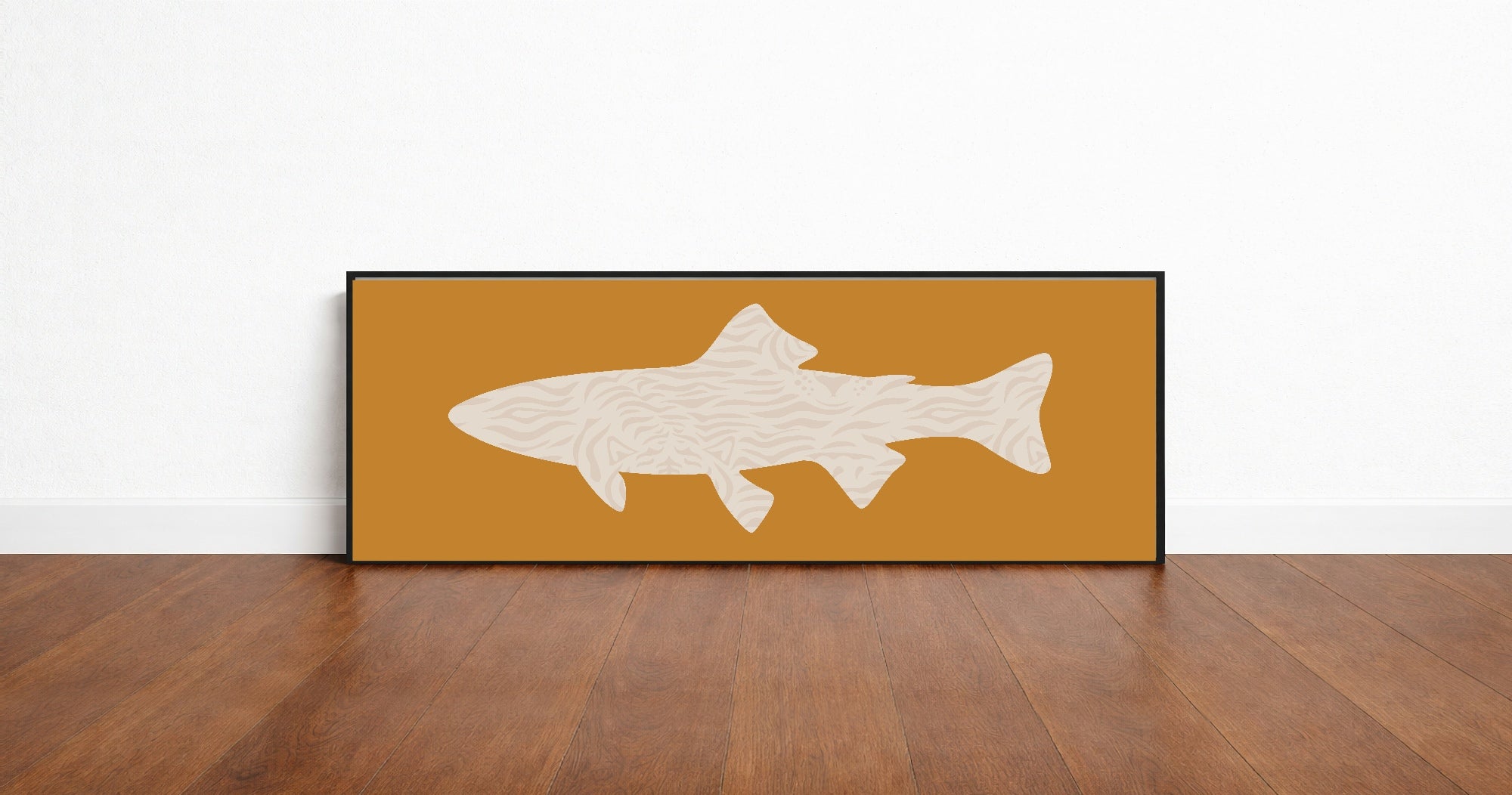 Leopard Print Fish Panoramic Sign | 16"x5" Wall Art Print