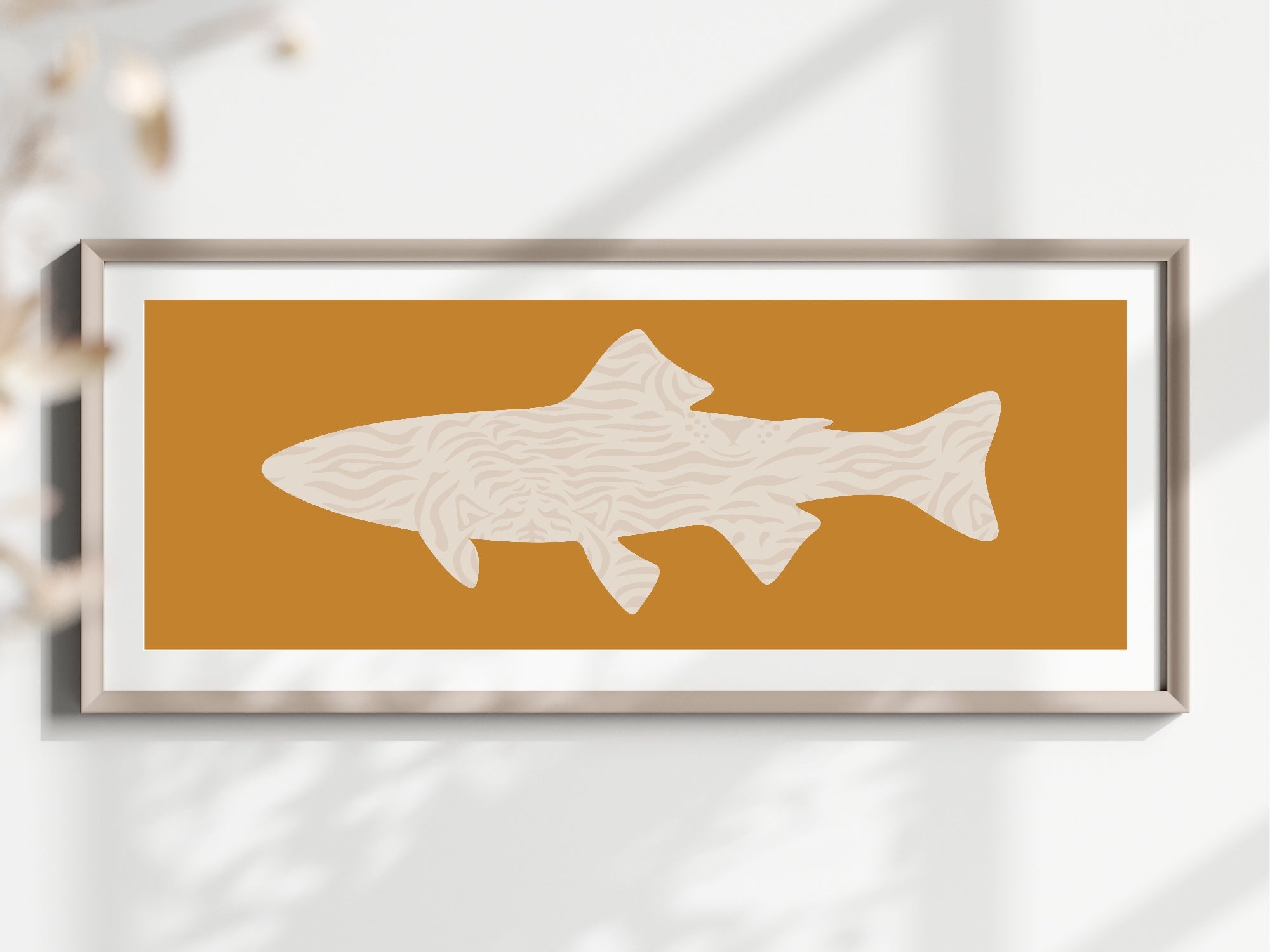 Leopard Print Fish Panoramic Sign | 16"x5" Wall Art Print
