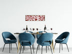 Burgundy Abstract Leaves Panoramic Sign | 16"x5" Wall Art Print