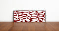 Burgundy Abstract Leaves Panoramic Sign | 16"x5" Wall Art Print