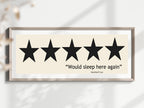 Would Sleep Here Again Panoramic Sign | Bedroom Wall Art Print