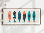 Fishes Panoramic Sign | 16"x5" Wall Art Print