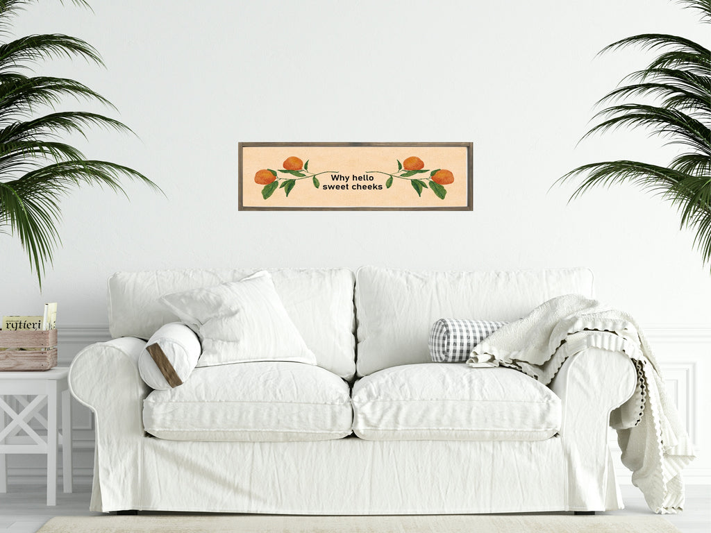 Hello Sweet Cheeks Panoramic Sign | 16"x5" Wall Art Print