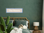 Custom Blue Scalloped Border Panoramic Print | 16"x5" Sign | Numerous Colour Options