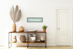 Custom Blue Scalloped Border Panoramic Print | 16"x5" Sign | Numerous Colour Options