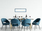 Custom Blue Scalloped Border Panoramic Print | 16"x5" Sign | Numerous Colour Options