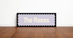 Custom Black Scalloped Border Panoramic Print | 16"x5" Sign | Numerous Colour Options