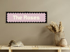 Custom Black Scalloped Border Panoramic Print | 16"x5" Sign | Numerous Colour Options