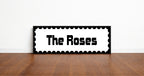 Custom Black Scalloped Border Panoramic Print | 16"x5" Sign | Numerous Colour Options